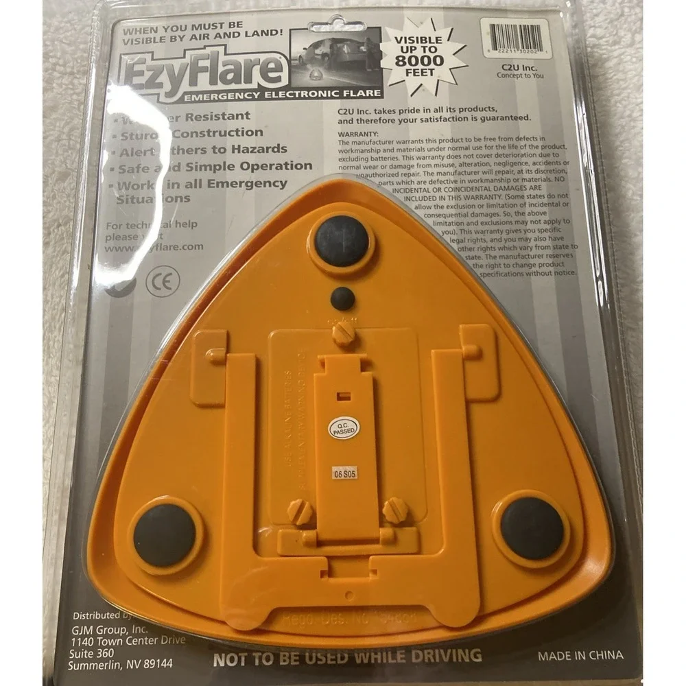 EzyFlare EZY Flare Emergency Roadside Electronic Flashing LED Warning Light NIP